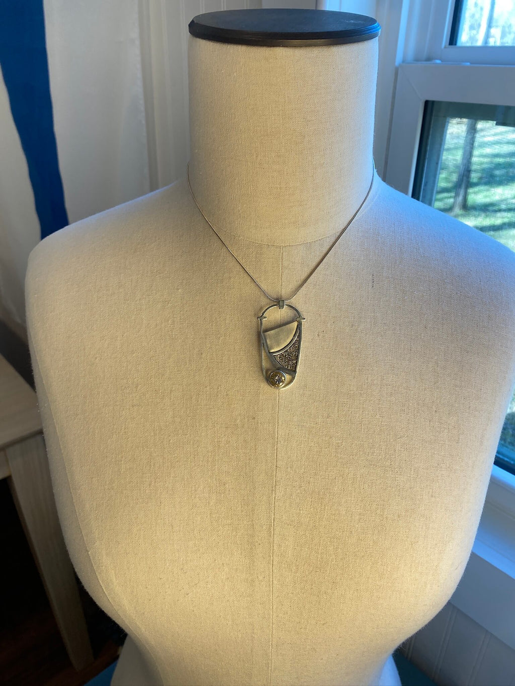 Modern Sailboat with Mystery Stone - draped view